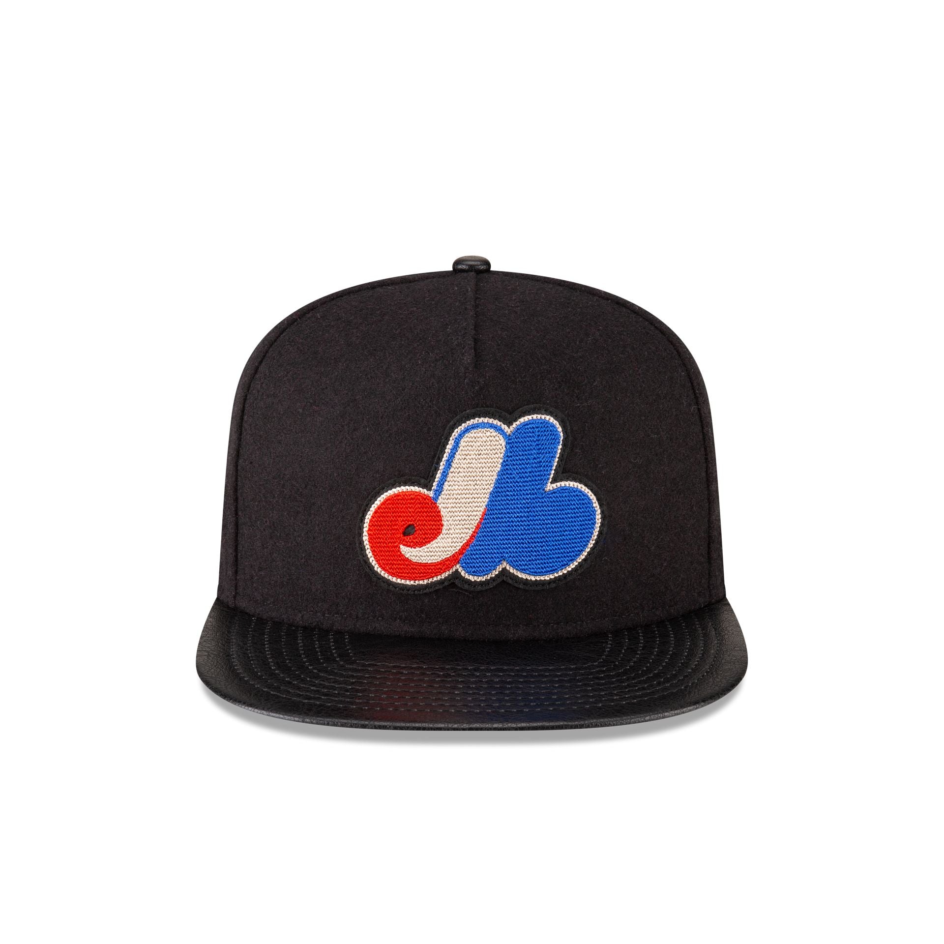 Montreal Expos Wool Letterman 9FIFTY A-Frame Snapback Hat - Image 2