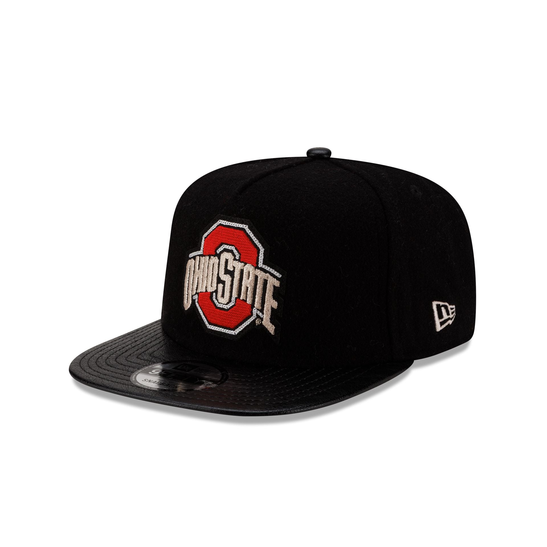 Ohio State Buckeyes Wool Letterman 9FIFTY A-Frame Snapback Hat - Image 3