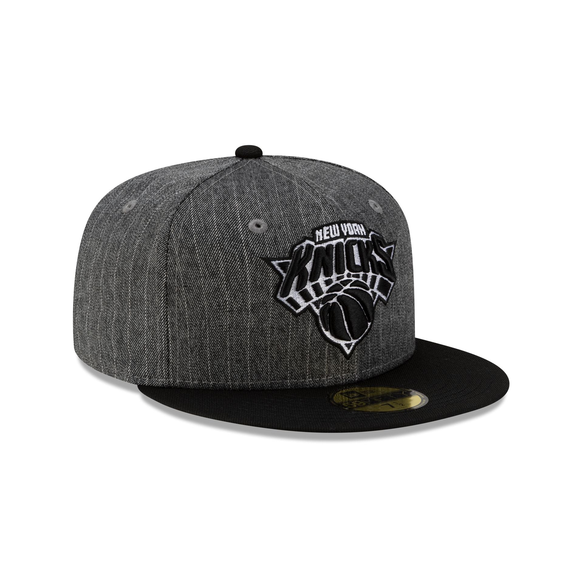 Just Caps Black Pinstripe New York Knicks 59FIFTY Fitted Hat - Image 3