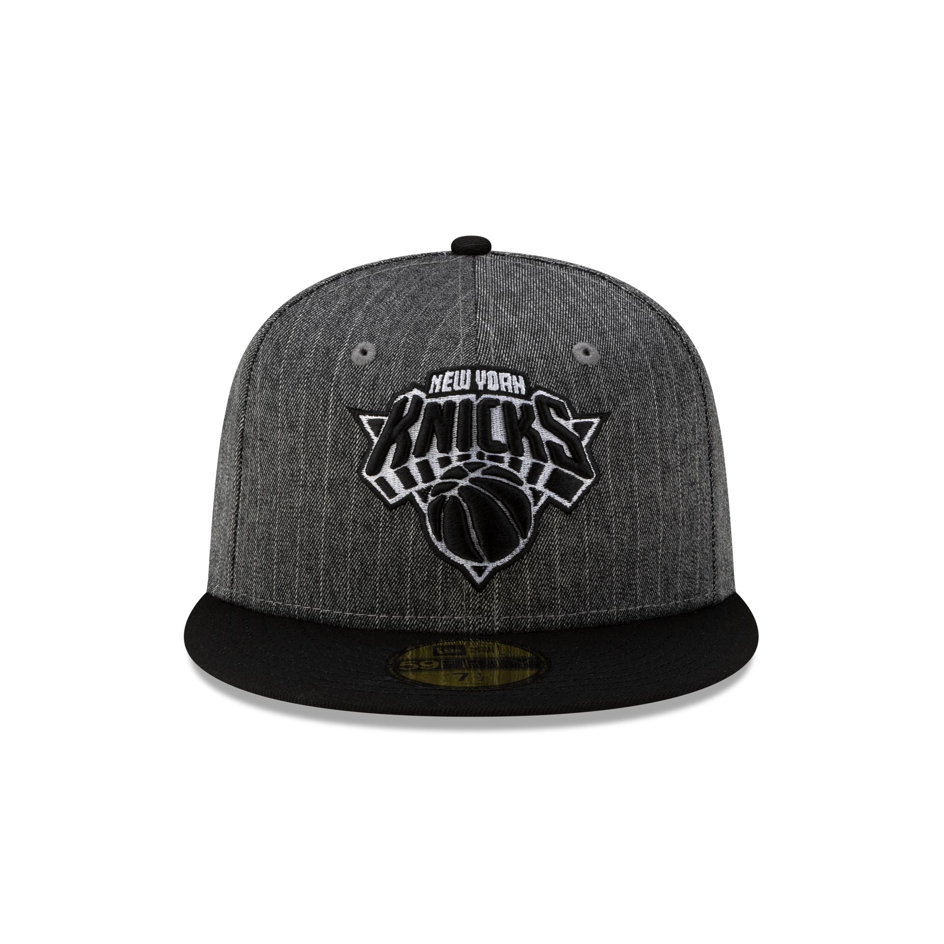 Just Caps Black Pinstripe New York Knicks 59FIFTY Fitted Hat - Image 2