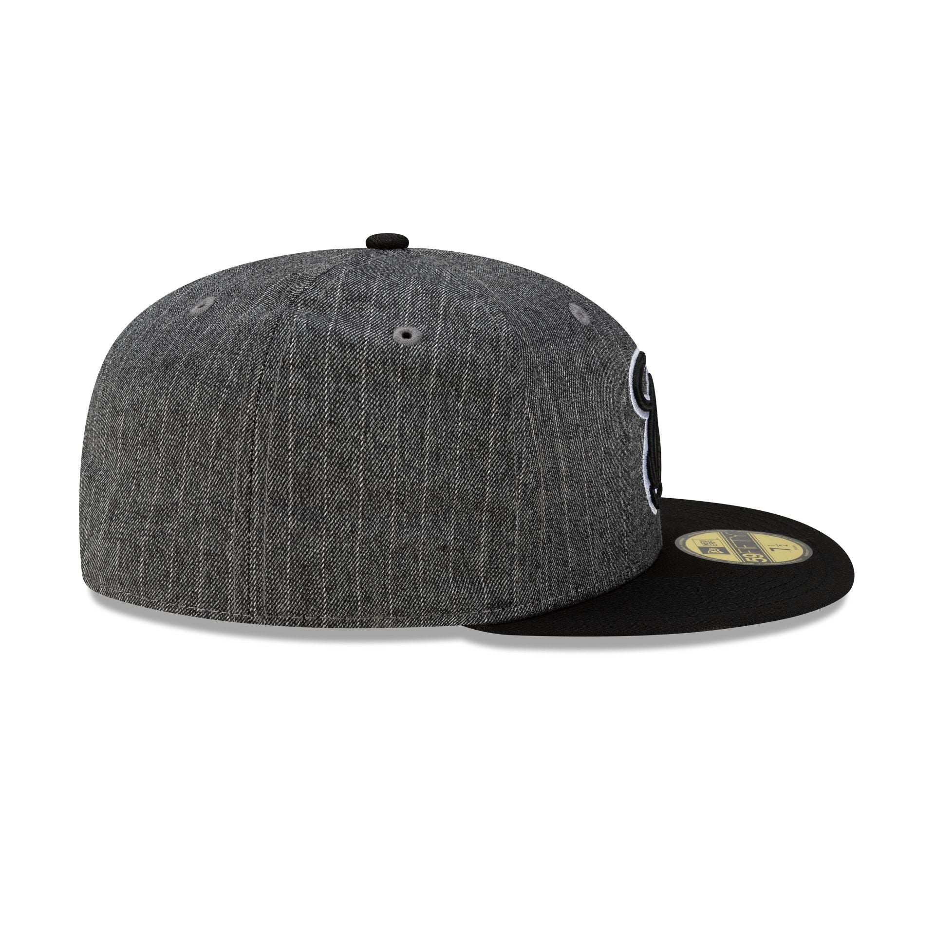 Just Caps Black Pinstripe Miami Heat 59FIFTY Fitted Hat - Image 5
