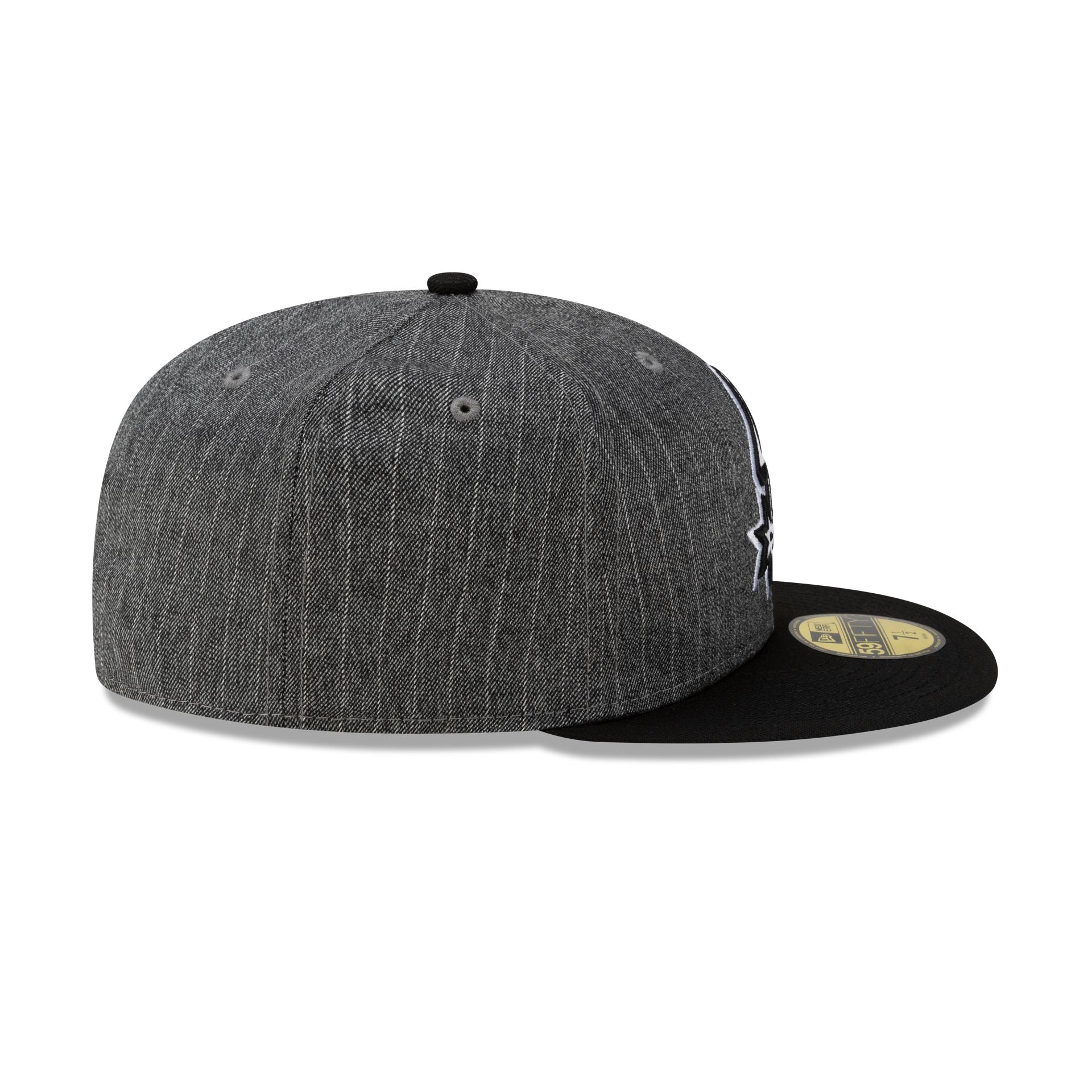 Just Caps Black Pinstripe San Antonio Spurs 59FIFTY Fitted Hat - Image 5
