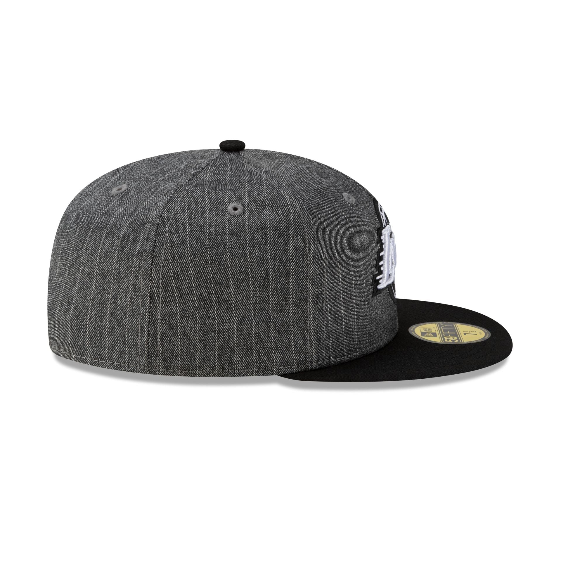 Just Caps Black Pinstripe Los Angeles Lakers 59FIFTY Fitted Hat - Image 5