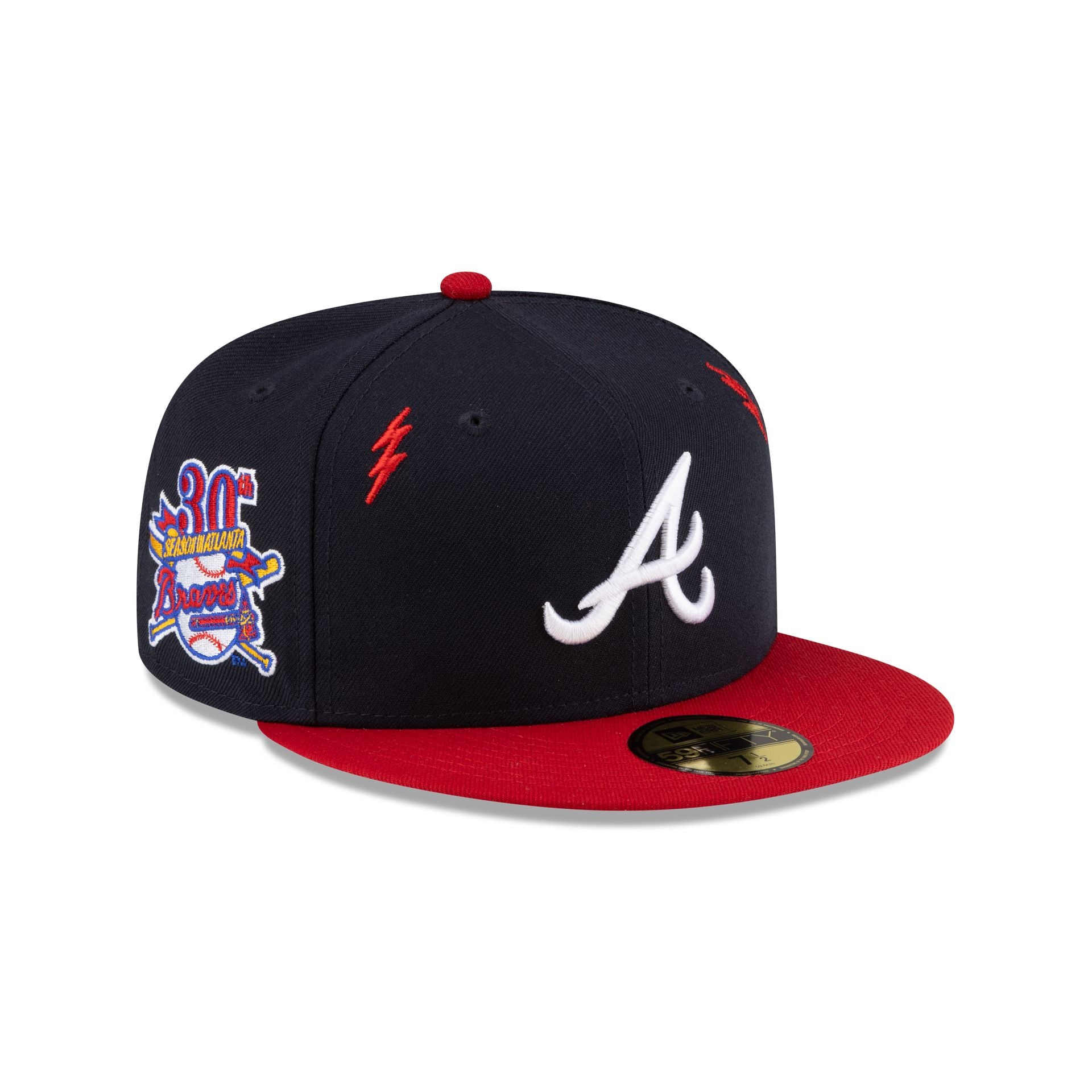 Diet Starts Monday x Atlanta Braves Lightening Bolts 59FIFTY Fitted Hat - Image 3