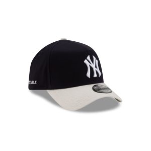 Siegelman Stable x New York Yankees Gray Visor 9FORTY A-Frame Snapback Hat