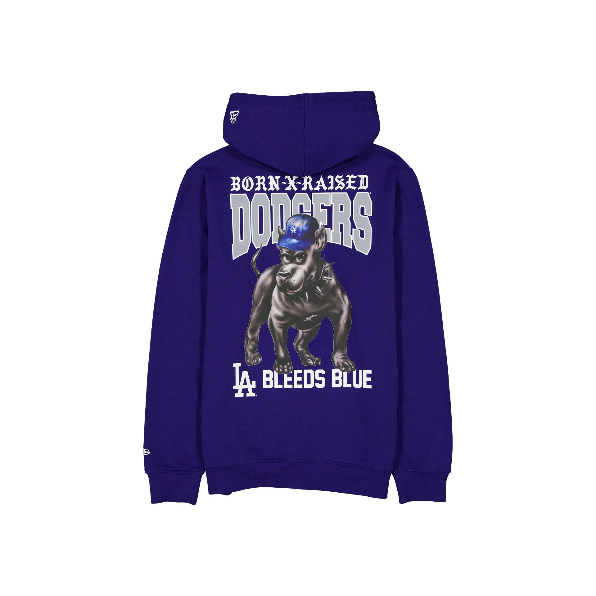 Born x Raised x Los Angeles Dodgers Bleeds Blue Hoodie - Image 2