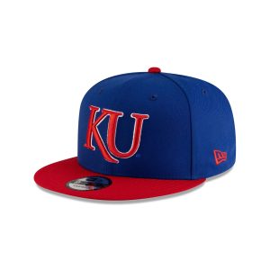 Kansas Jayhawks Royal Scarlet 9FIFTY Snapback Hat