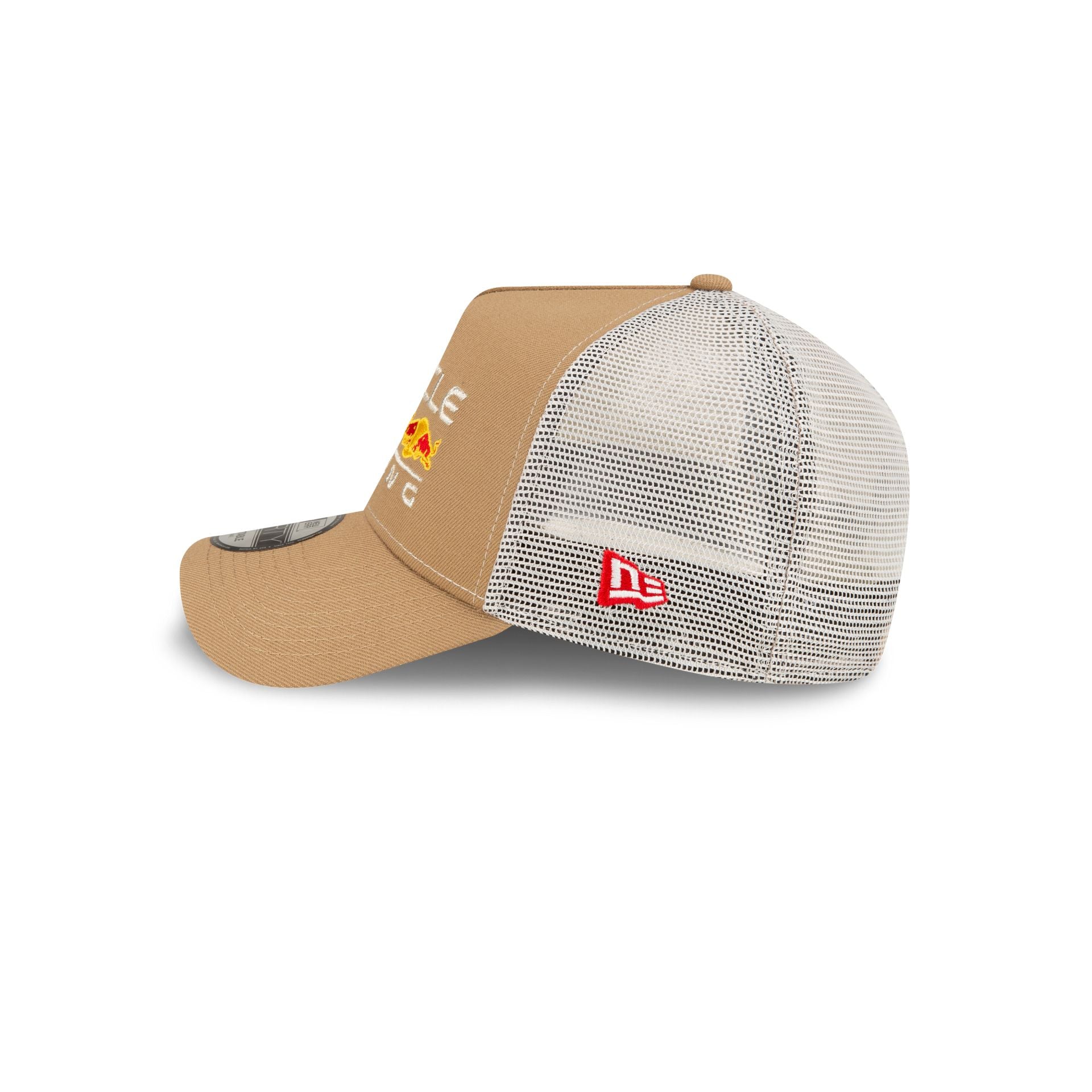 Oracle Red Bull Racing Essential Khaki 9FORTY A-Frame Trucker Hat - Image 4