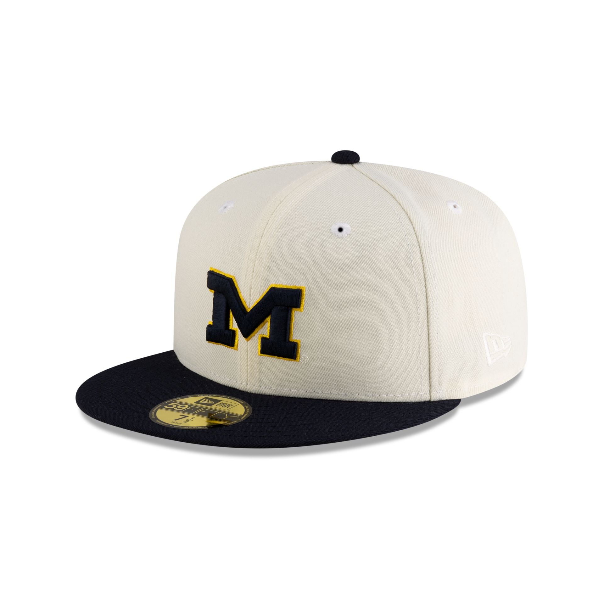 Michigan Wolverines Crome Navy 59FIFTY Fitted