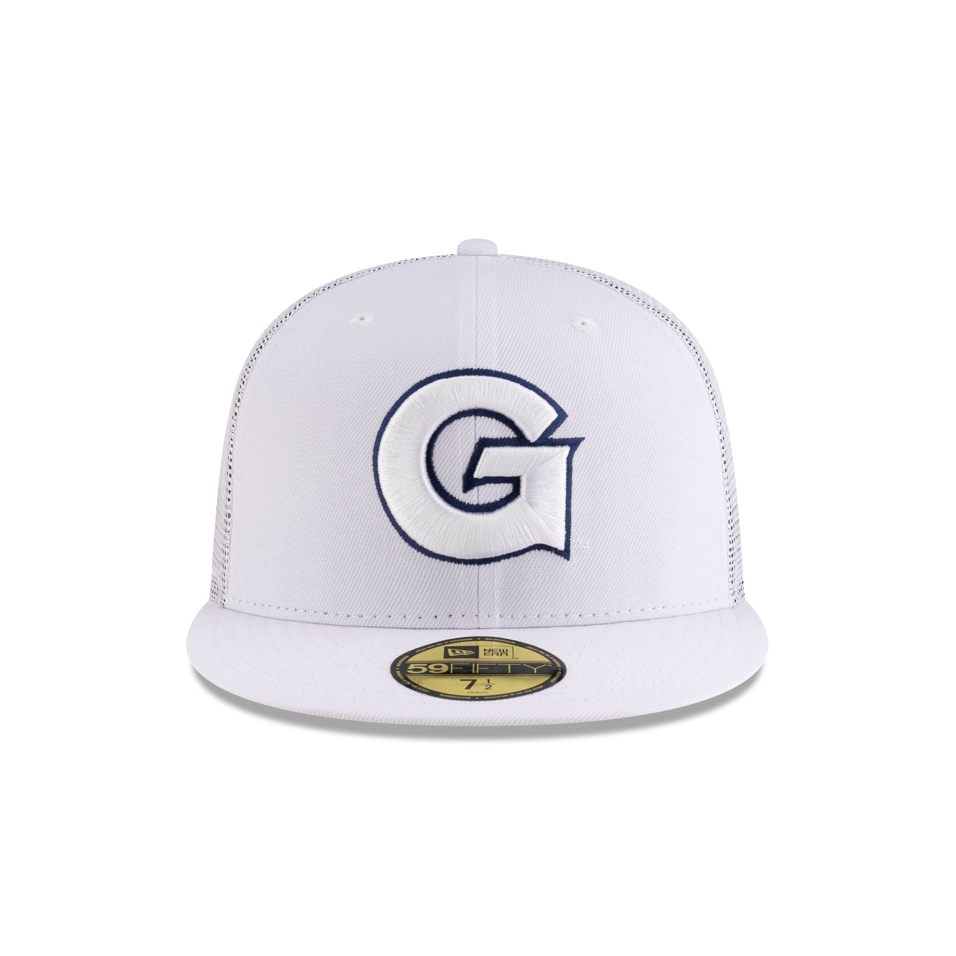 Georgetown Hoyas White 59FIFTY Fitted Trucker Hat - Image 2