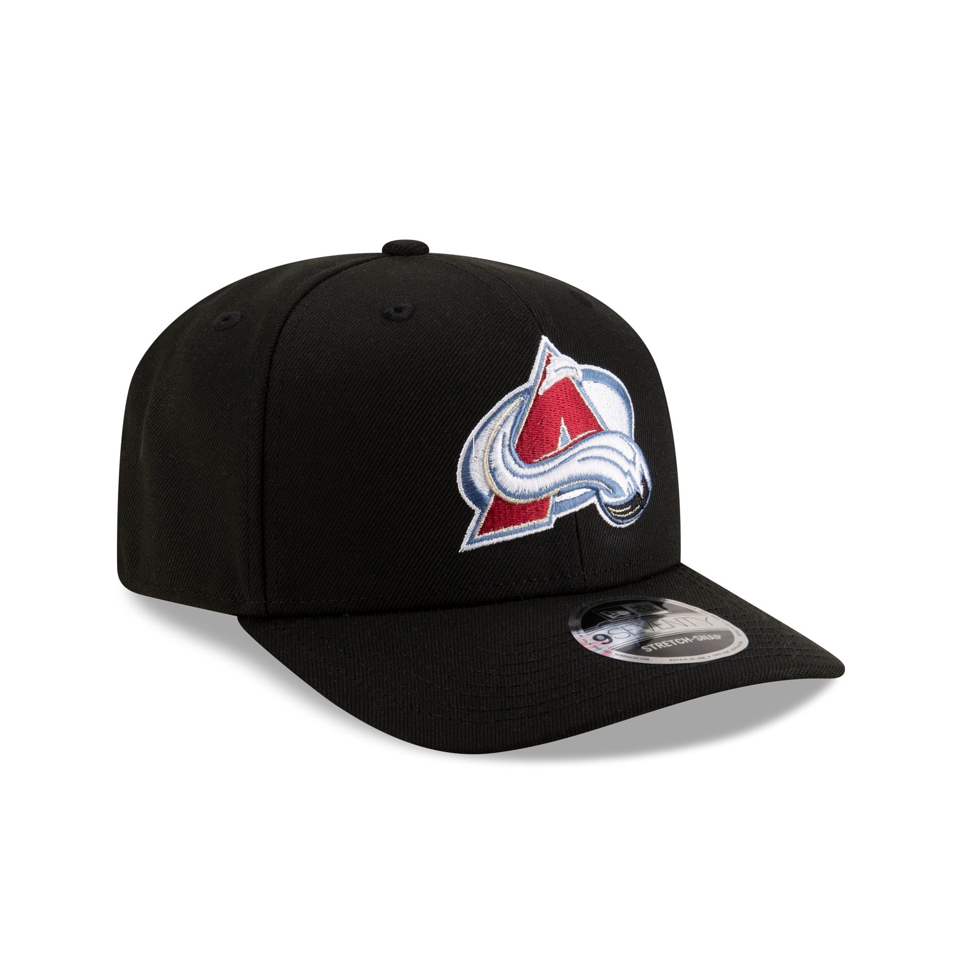 Colorado Avalanche Black 9SEVENTY Stretch-Snap Hat - Image 3