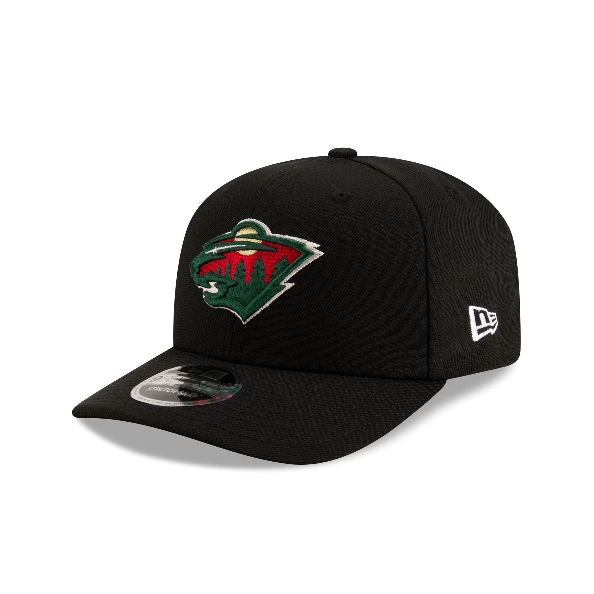 Minnesota Wild Black 9SEVENTY Stretch-Snap Hat
