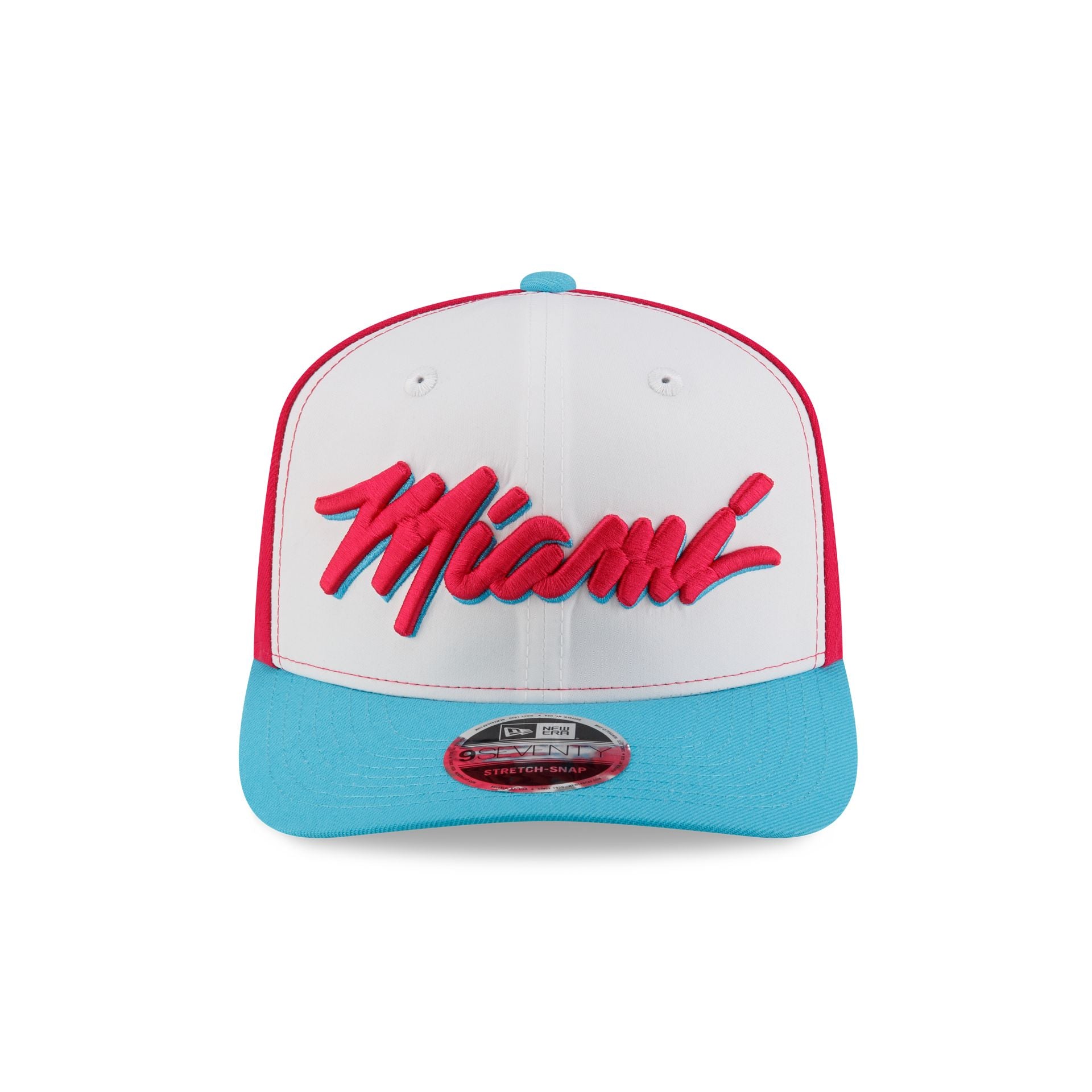 Tyler Herro x Miami Heat Vice Blue Brightrose 9SEVENTY Stretch-Snap Hat - Image 2