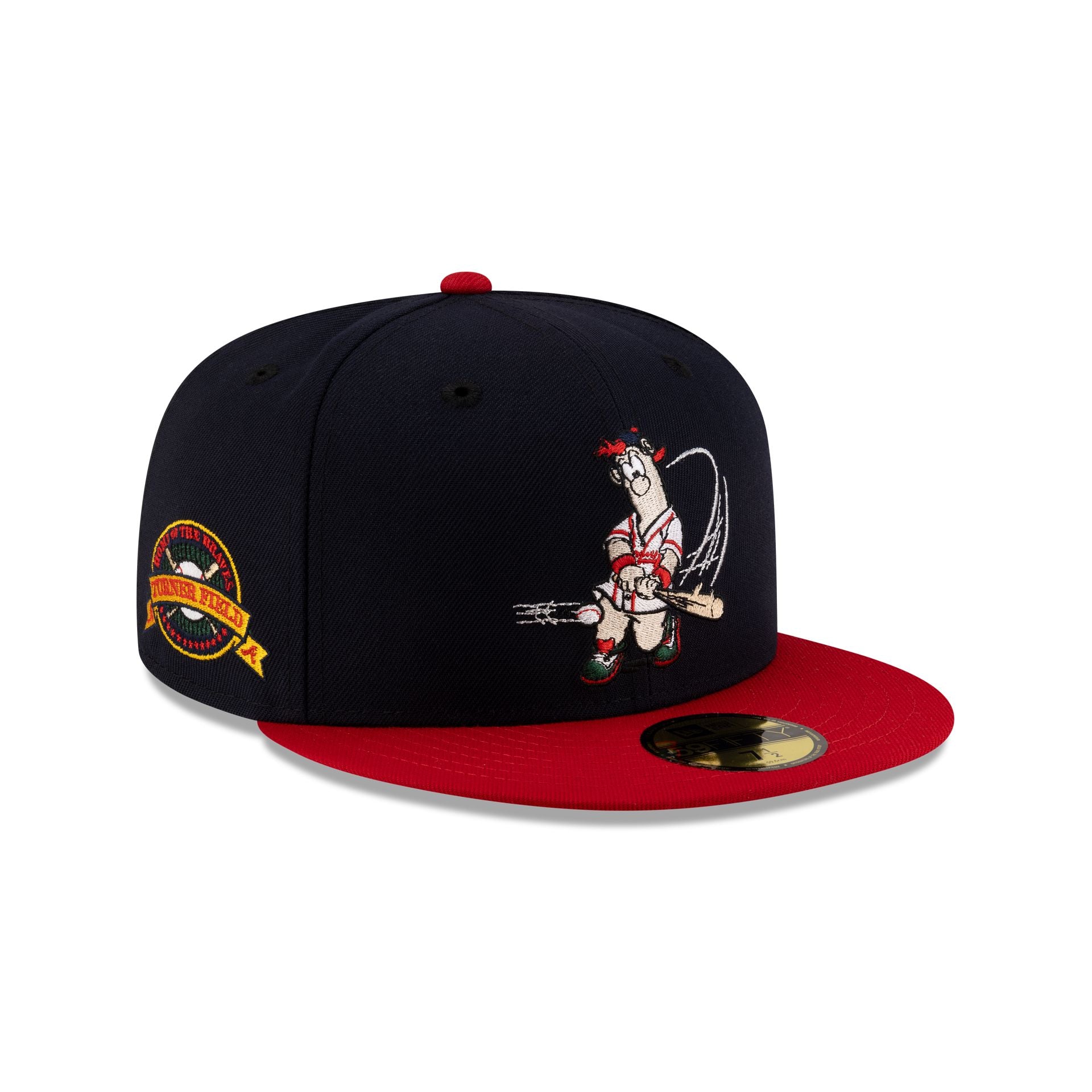 Atlanta Braves Mascot Navy 59FIFTY Fitted Hat