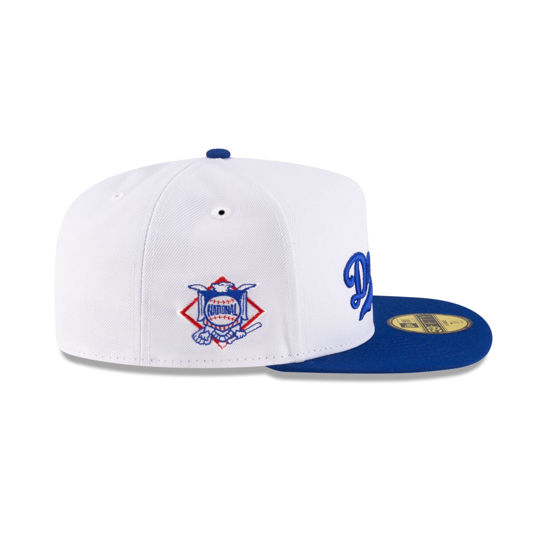 Just Caps League Sidepatch Optic White Los Angeles Dodgers 59FIFTY A-Frame Fitted Hat - Image 4