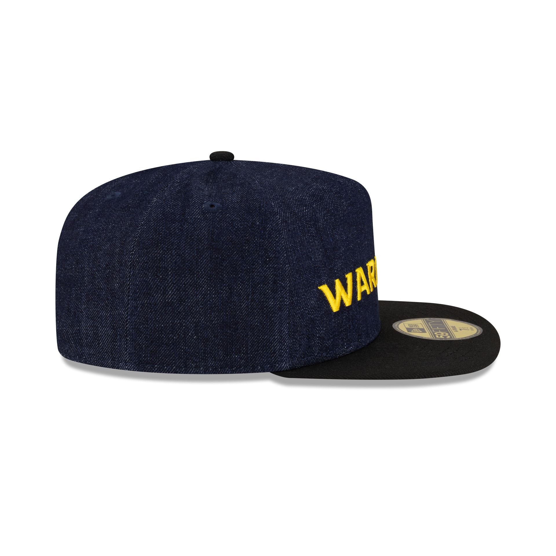 Golden State Warriors Navy Denim 59FIFTY A-Frame Fitted Hat - Image 5