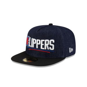 Los Angeles Clippers Navy Denim 59FIFTY A-Frame Fitted Hat