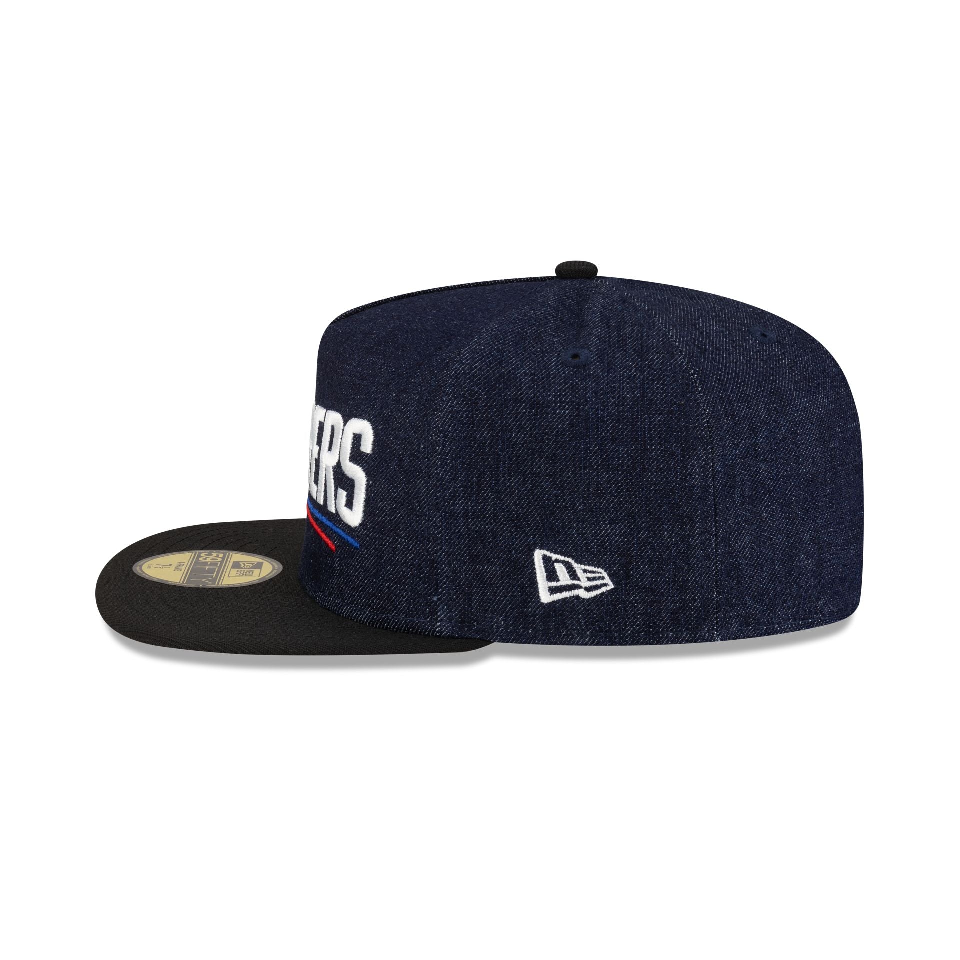 Los Angeles Clippers Navy Denim 59FIFTY A-Frame Fitted Hat - Image 4