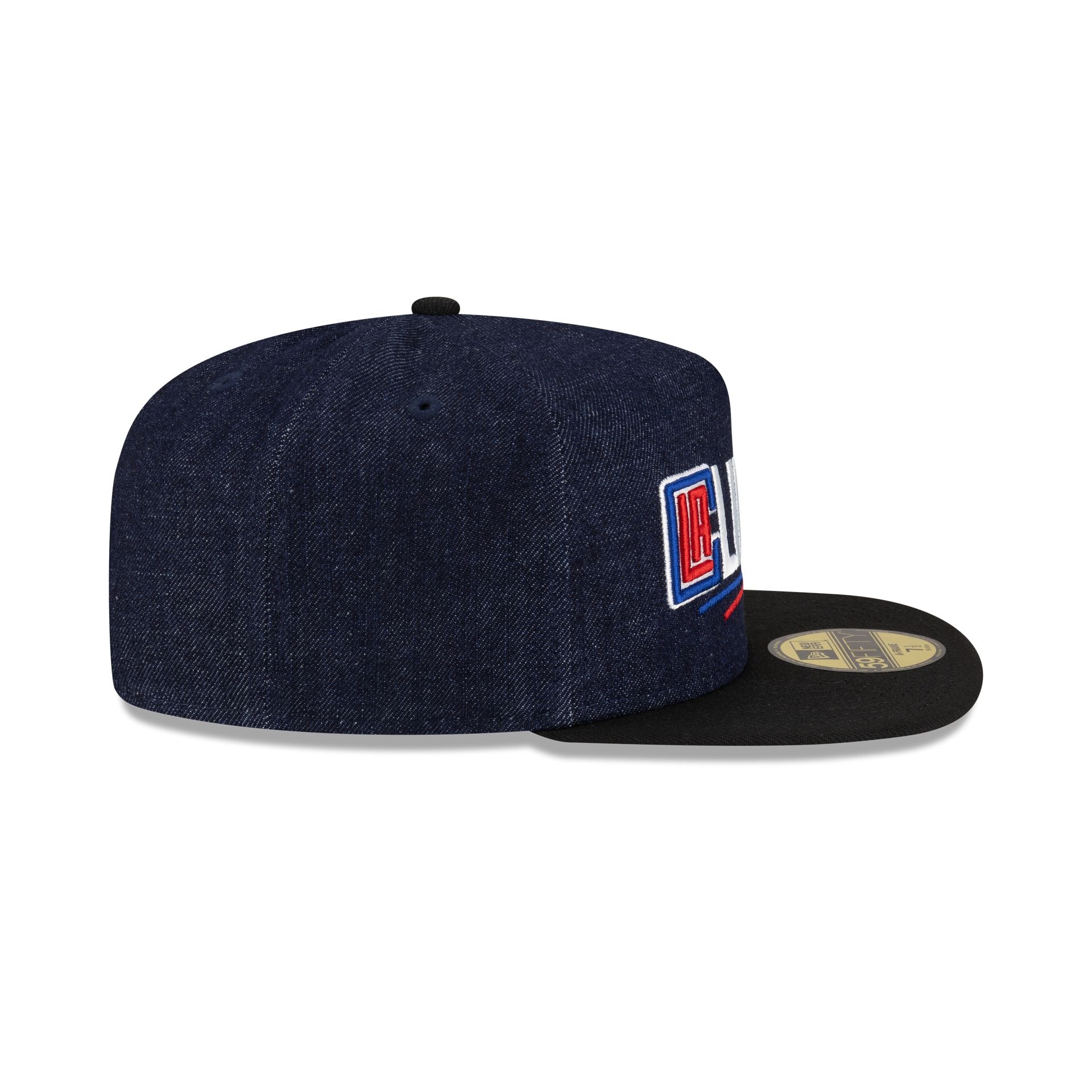 Los Angeles Clippers Navy Denim 59FIFTY A-Frame Fitted Hat - Image 5