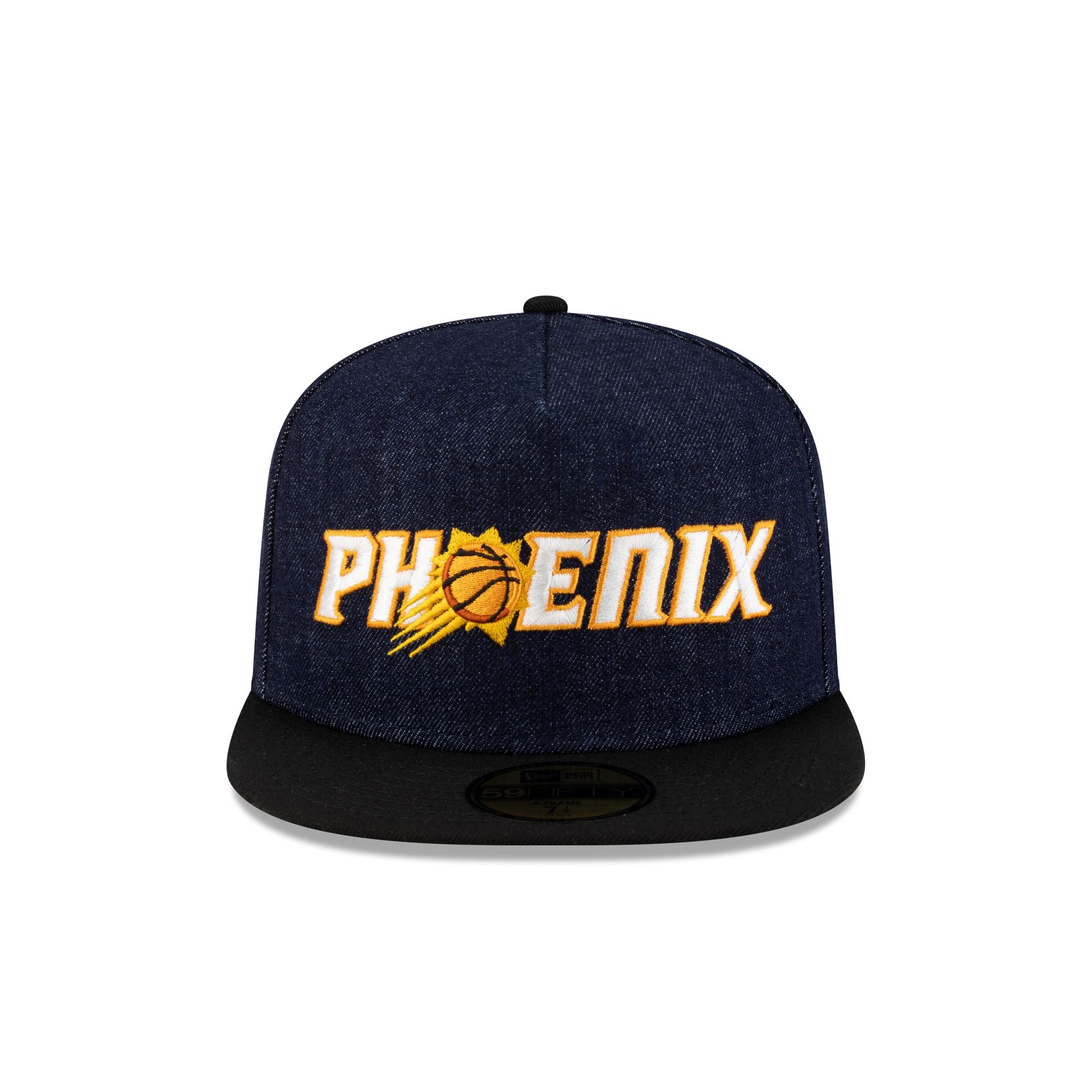 Phoenix Suns Navy Denim 59FIFTY A-Frame Fitted Hat - Image 2