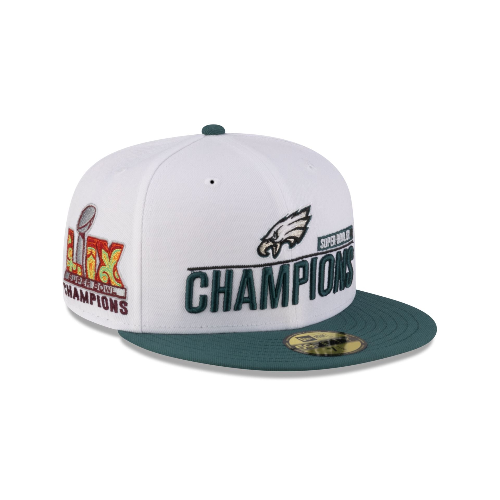 Philadelphia Eagles Super Bowl LIX Champions White 59FIFTY Fitted Hat