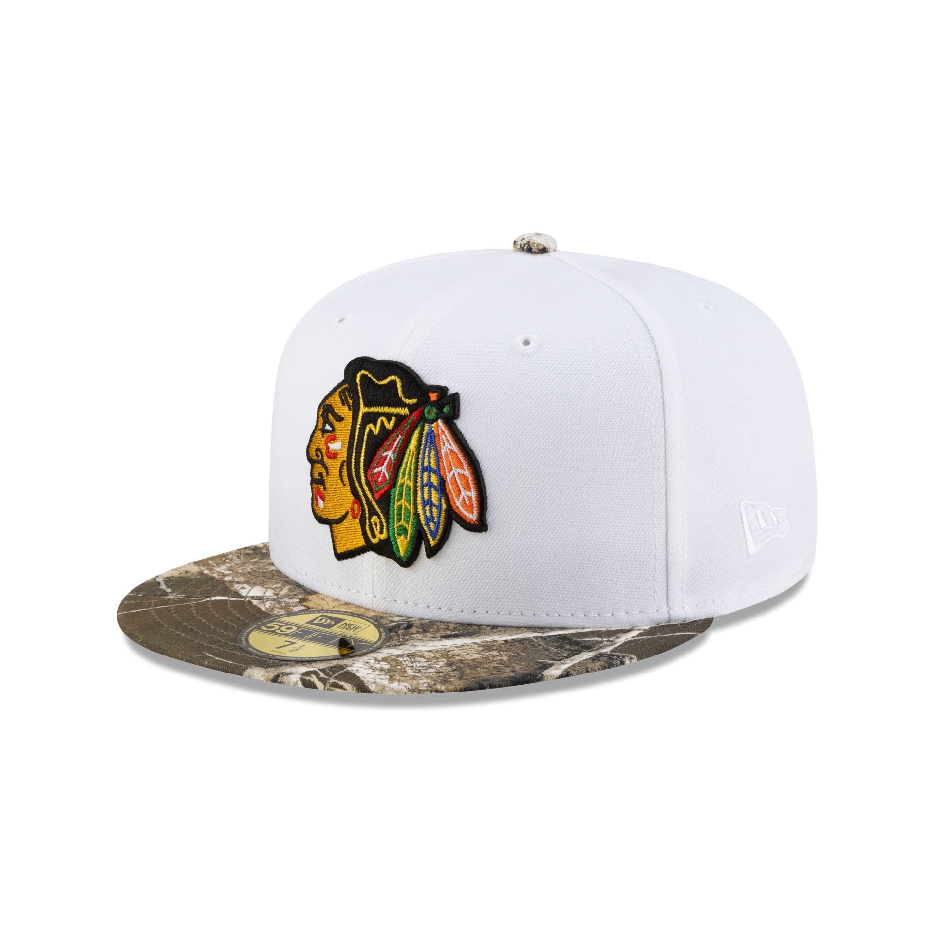 Chicago Blackhawks Realtree Visor 59FIFTY Fitted Hat - Image 3