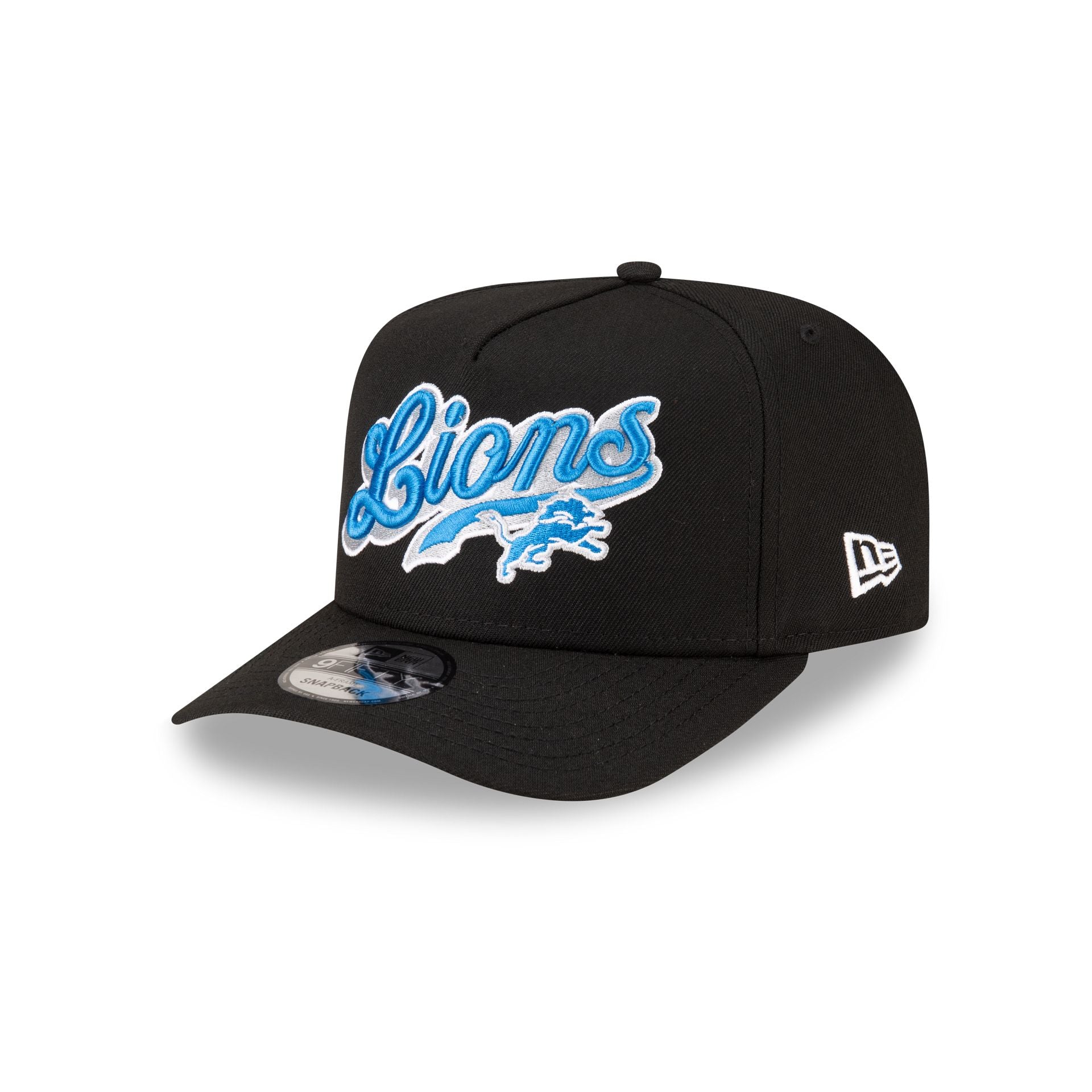 Born x Raised x Detroit Lions Script Black 9FIFTY A-Frame Snapback Hat