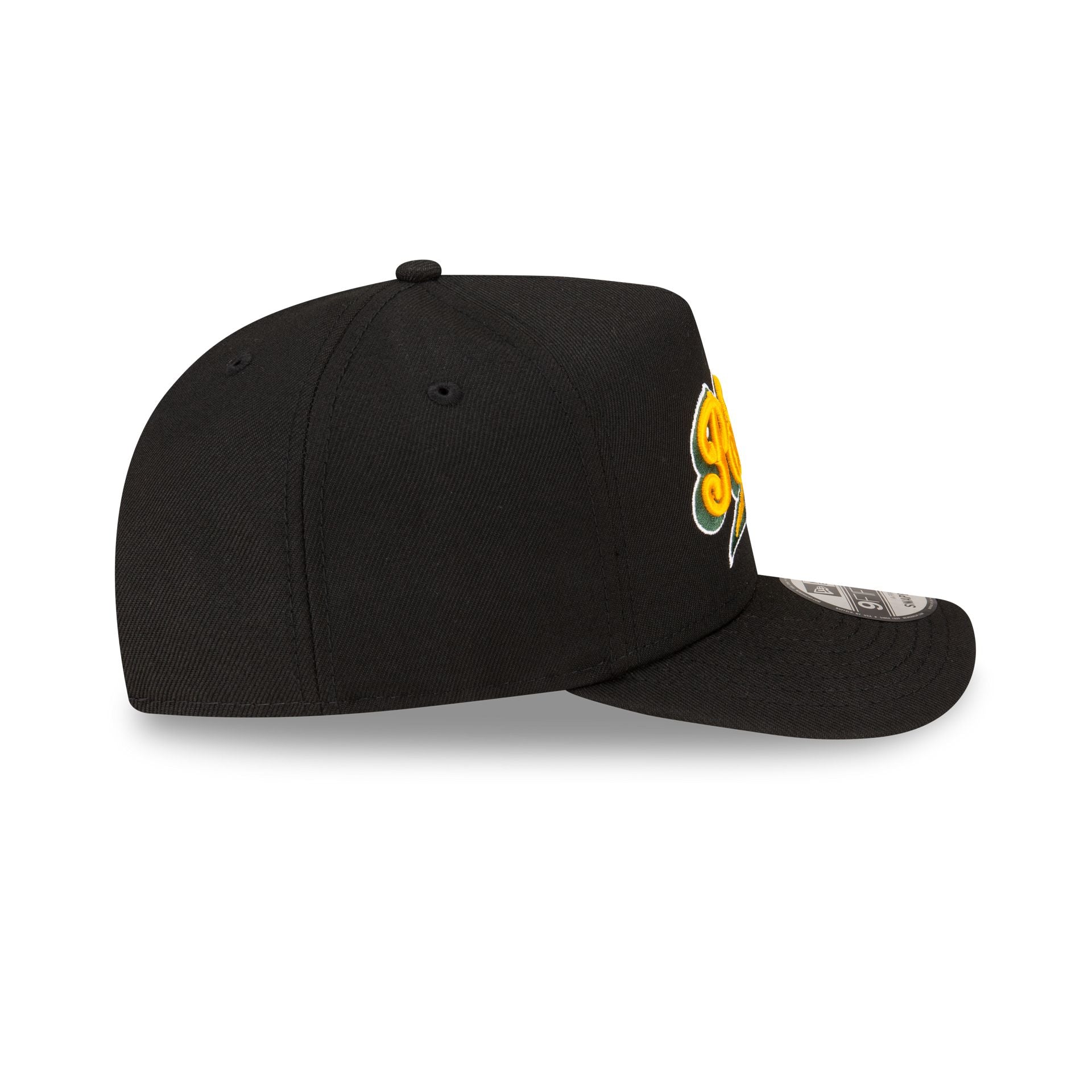 Born x Raised x Green Bay Packers Script Black 9FIFTY A-Frame Snapback Hat - Image 5