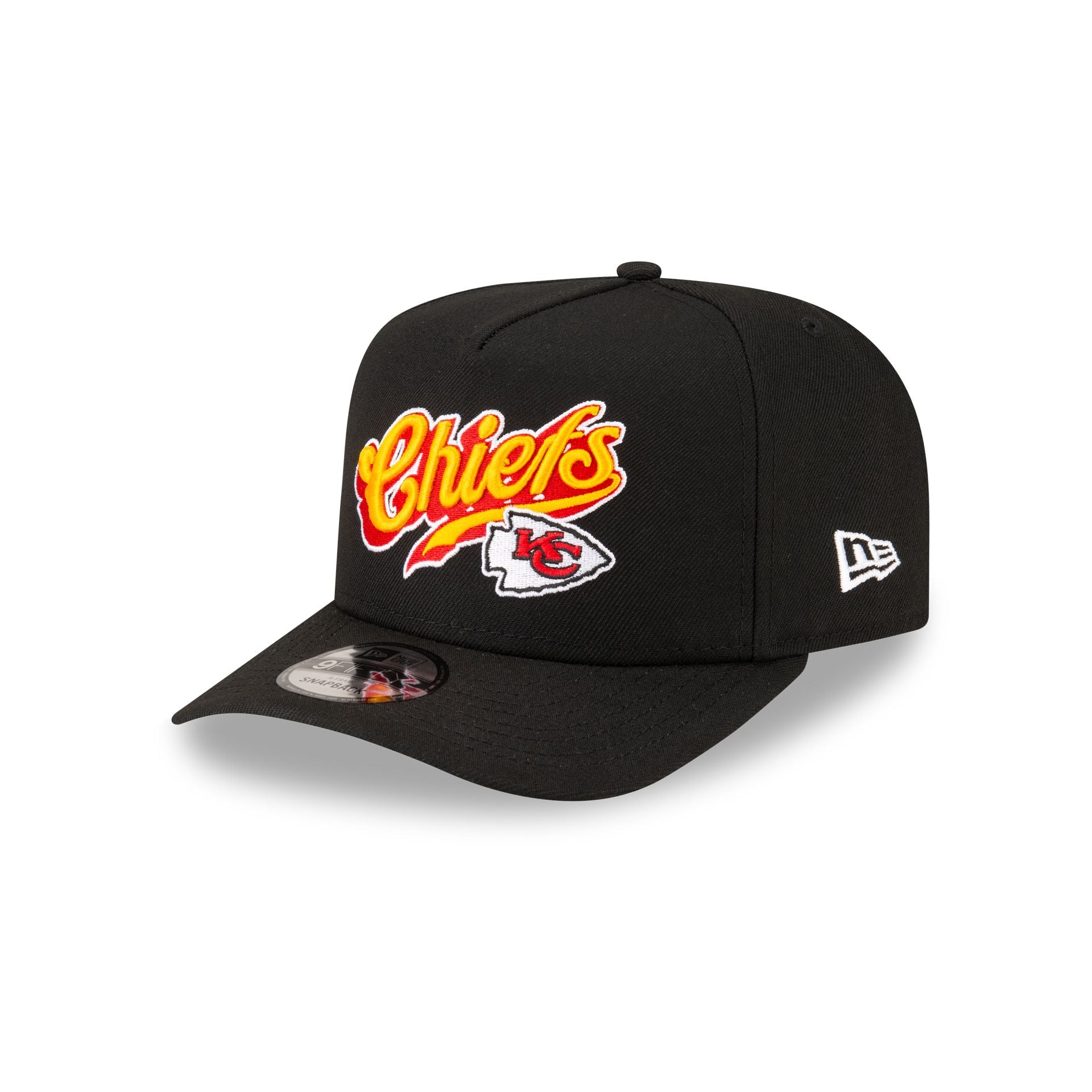 Born x Raised x Kansas City Chiefs Script Black 9FIFTY A-Frame Snapback Hat