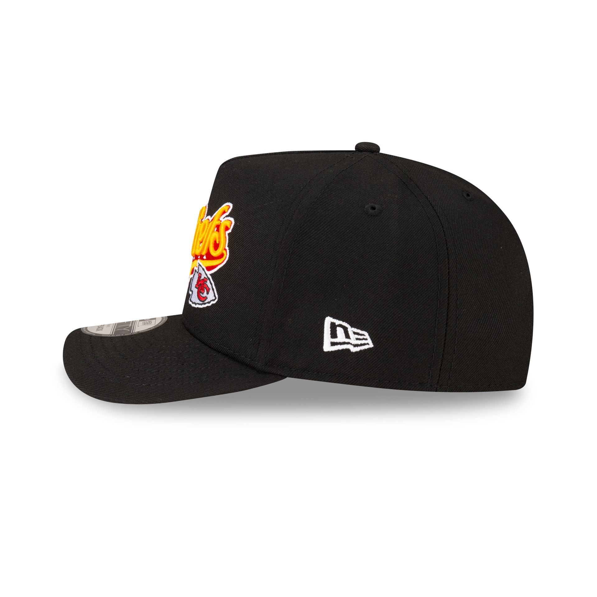 Born x Raised x Kansas City Chiefs Script Black 9FIFTY A-Frame Snapback Hat - Image 4