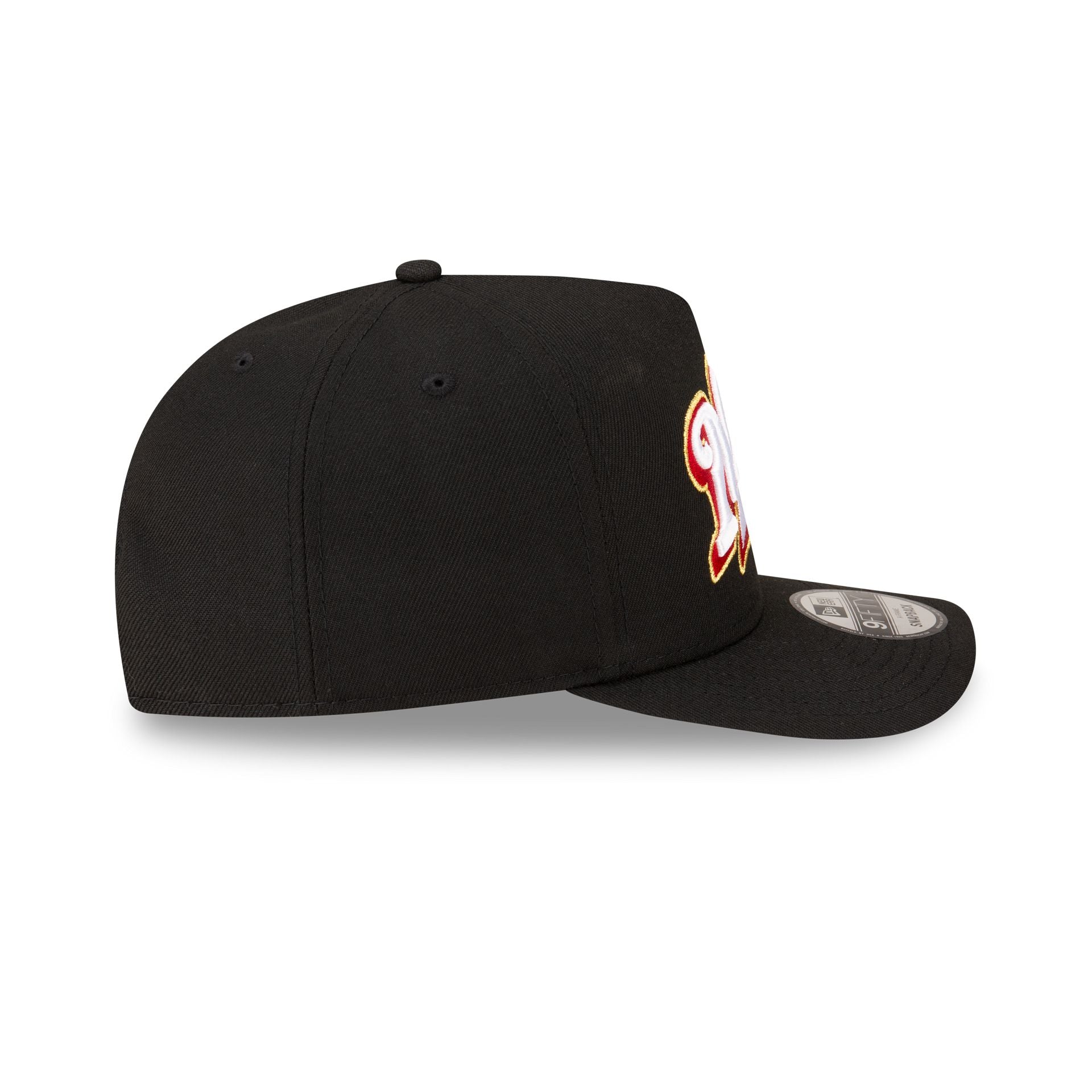 Born x Raised x San Francisco 49ers Script Black 9FIFTY A-Frame Snapback Hat - Image 5