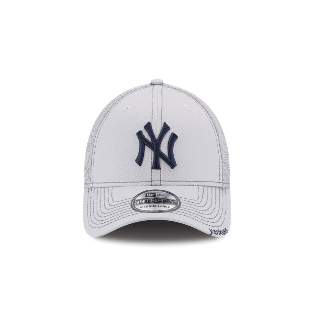 New York Yankees NEO Gray 39THIRTY Stretch Fit Hat - Image 2