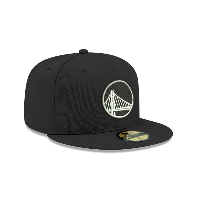 Golden State Warriors Black & White 59FIFTY Fitted Hat - Image 3