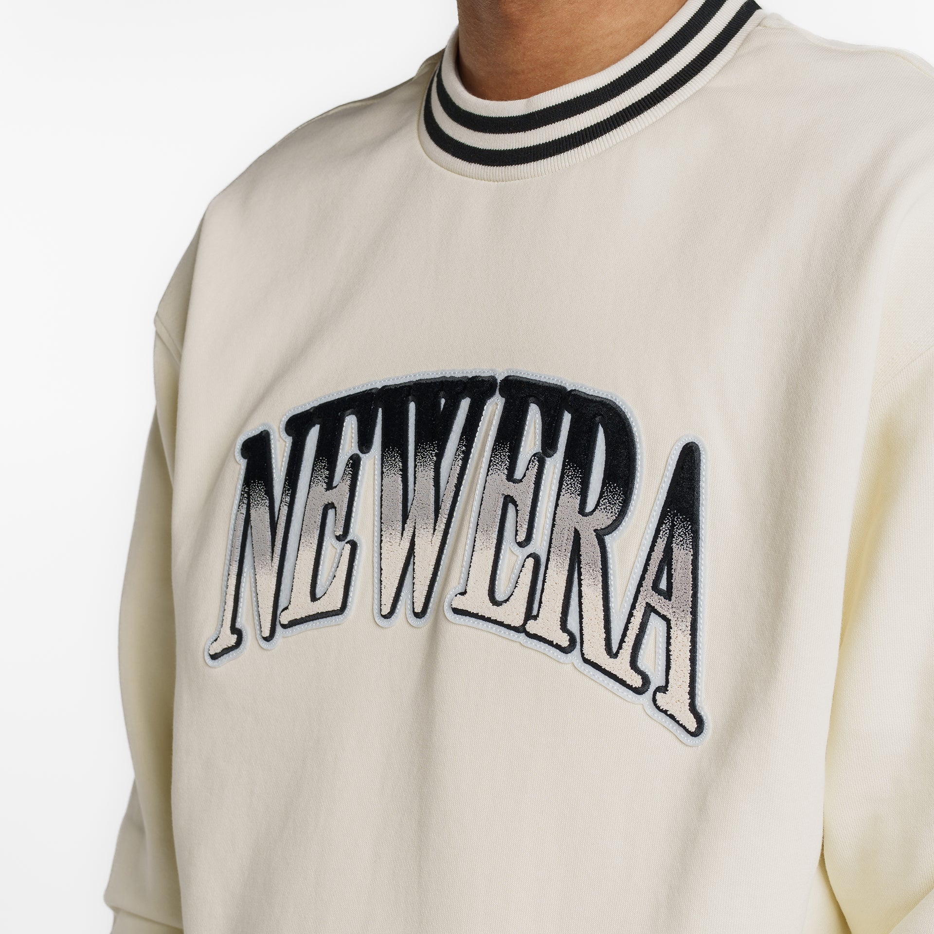 New Era Branded Ombre Chrome White Crewneck