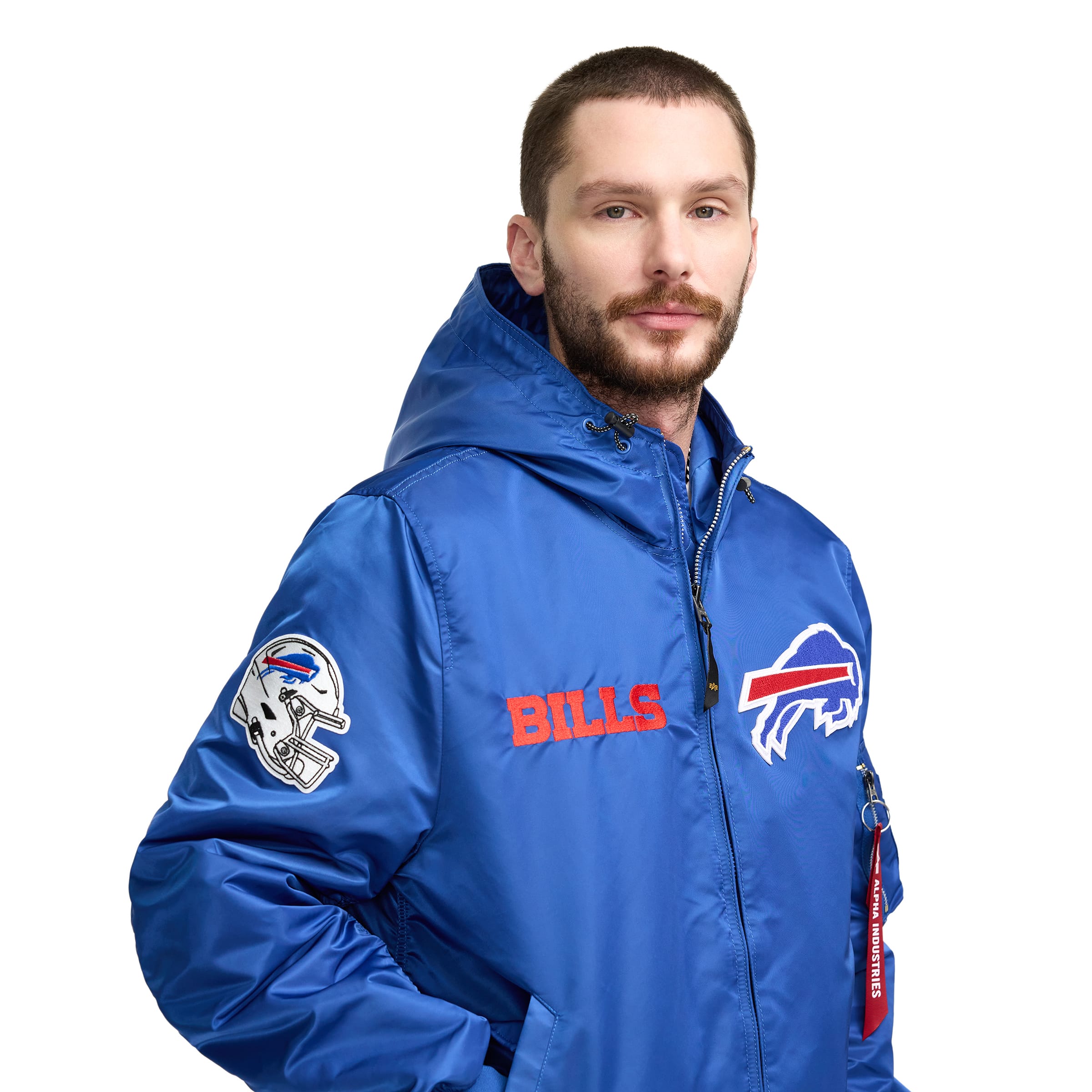 Alpha Industries x New York Giants L-2B Hooded Bomber Jacket - Image 2