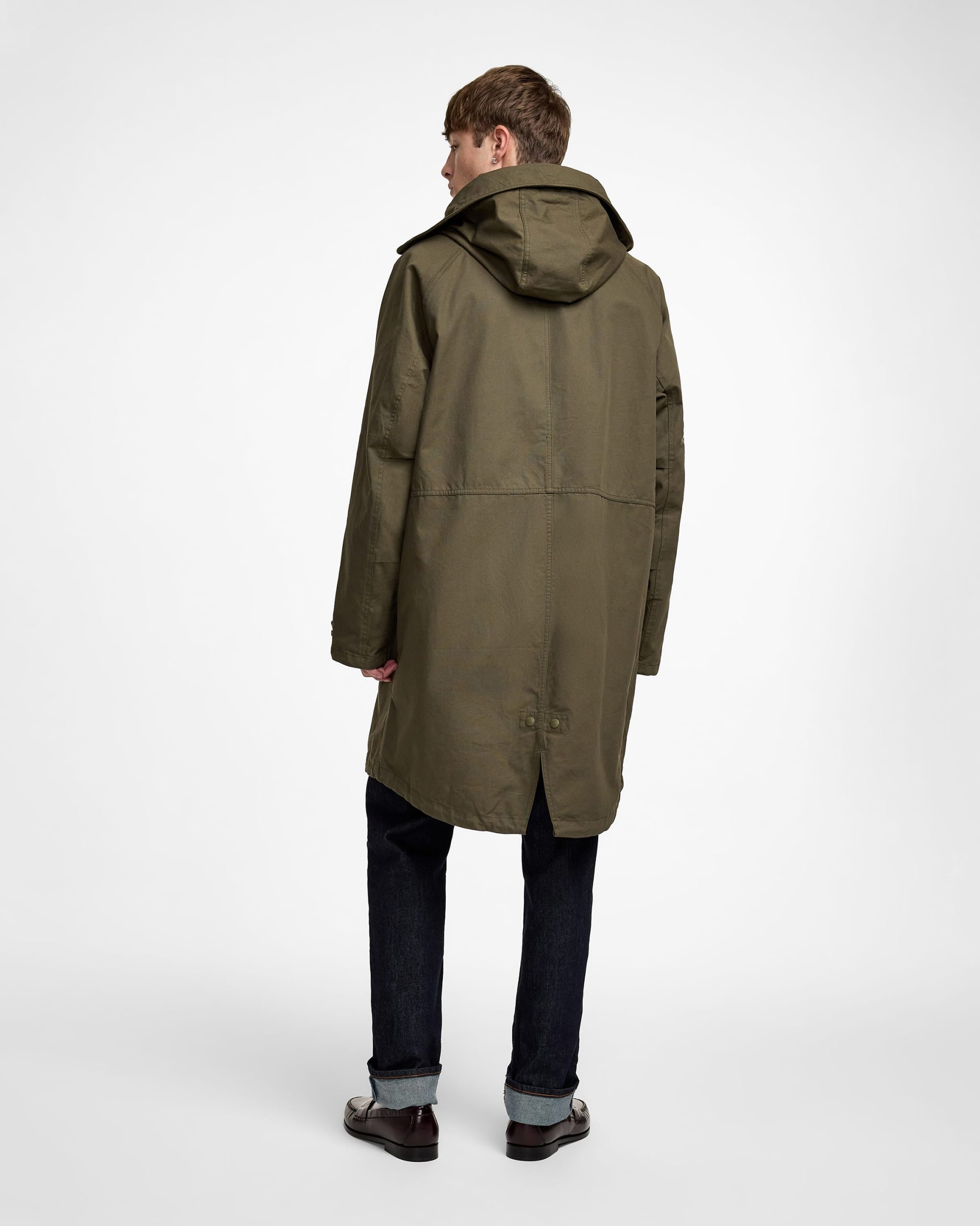 New Era Cap Dark Khaki Fishtail Parka Jacket - Image 6
