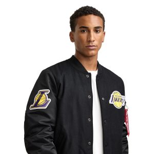 Alpha Industries x Los Angeles Lakers MA-1 Wool Varsity Jacket