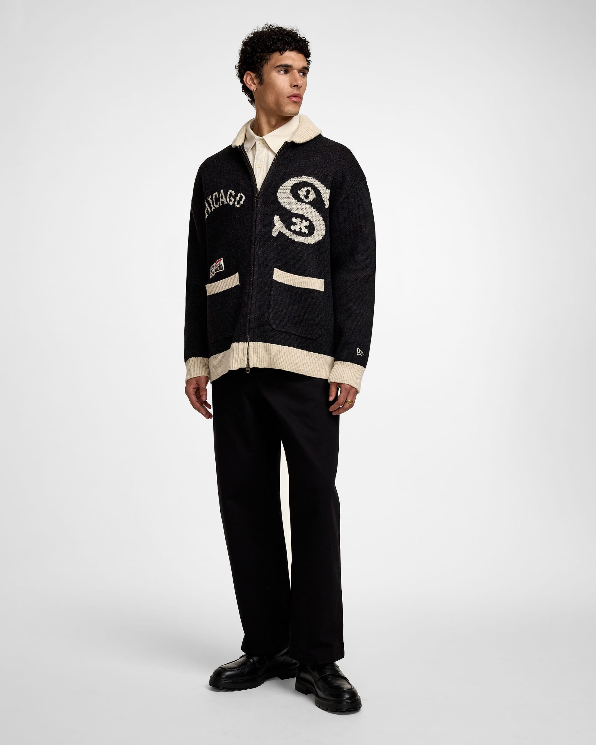 Chicago White Sox Black Cowichan Cardigan - Image 6
