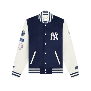New York or Nowhere x New York Yankees Navy Motto Varsity Jacket