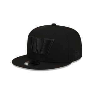 Washington Commanders Black On Black 9FIFTY Snapback Hat